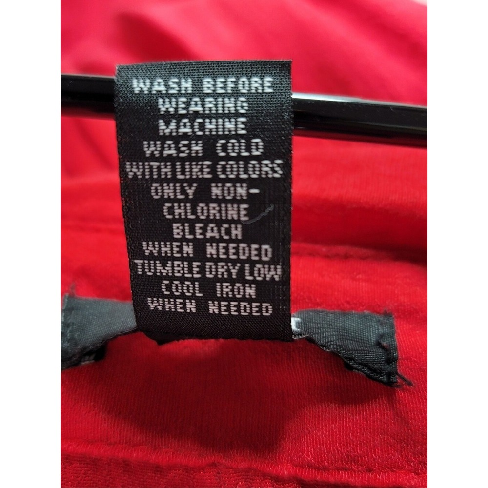 Alfani Red Pleated Button-Front Blouse - Picture 11 of 11